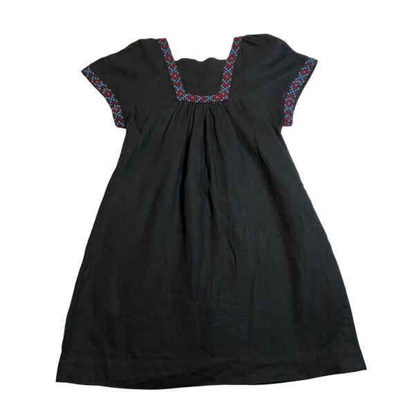 Madewell Embroidered Wanderer Mini Dress Size XXS Linen Boho Festival Colorful - Picture 5 of 12
